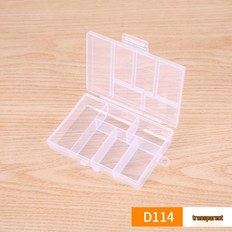 

6-Compartment Transparent Plastic Storage Box for Jewelry or Fishing Accessories