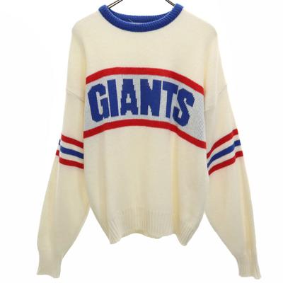 Años 90 Hecho en EE. UU. Old New York Giants Suéter de manga larga M Tejido Giants para Hombre Usado