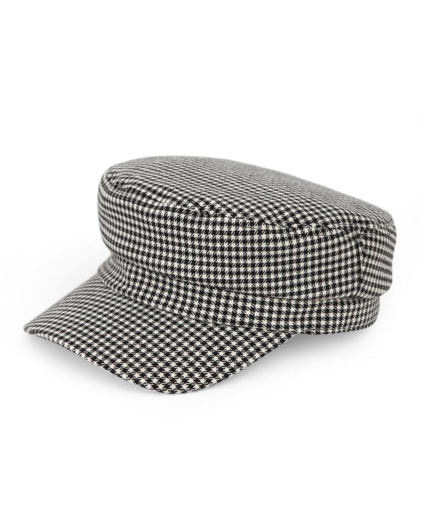 Eondeokeonteulolseutyudio Four Seasons Cotton Bellboy Cap Mariner / Hound Tooth Ck / Mono