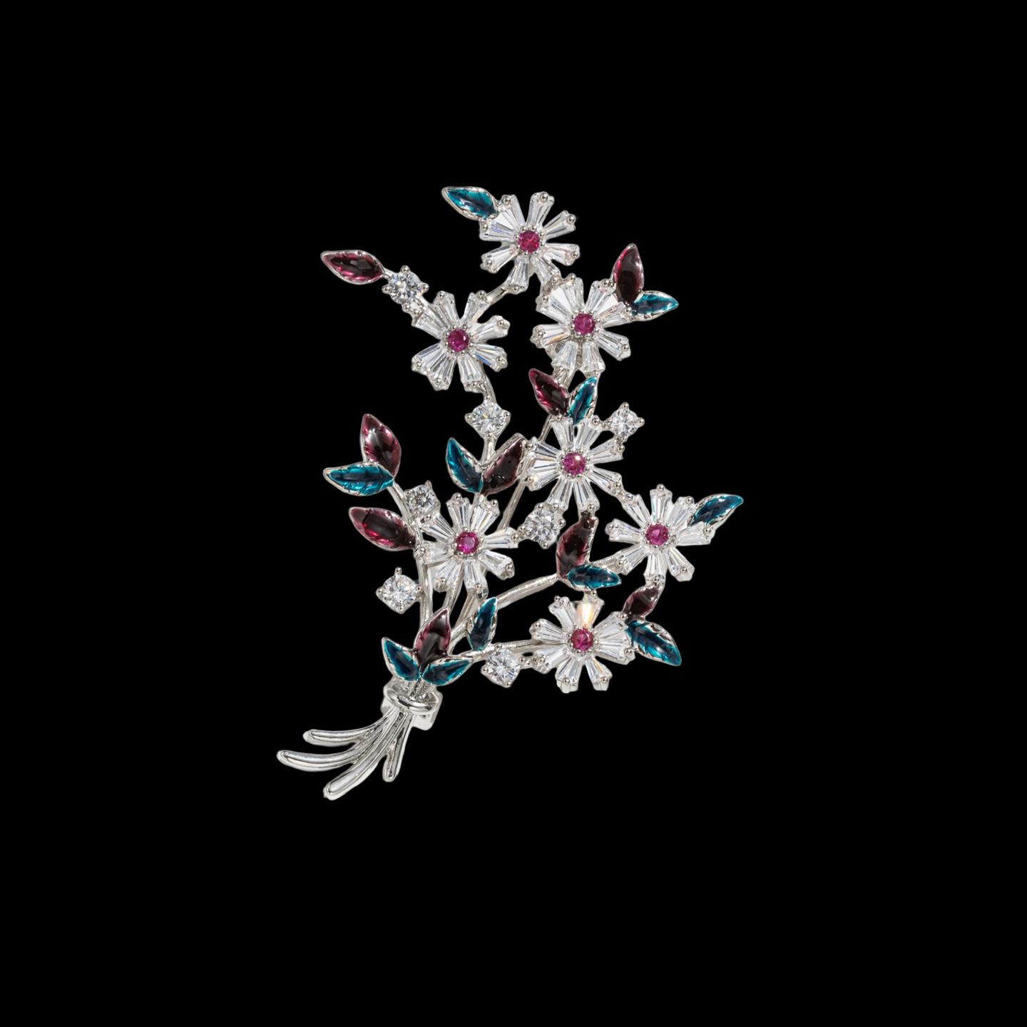 

Изысканная серебряная брошь-букет: Элегантный подарок на День святого Валентина