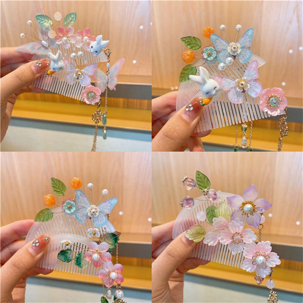 Headwear Butterfly Children Hairpin Ancient Style Hairpin Chinese Style Headwear Hanfu Hair Comb