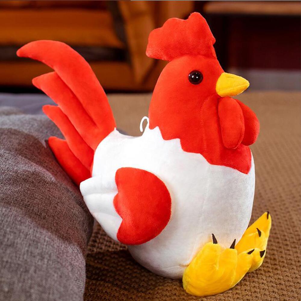 Cute Simulation Rooster Cock Chicken Children Plush Stuffed Toy