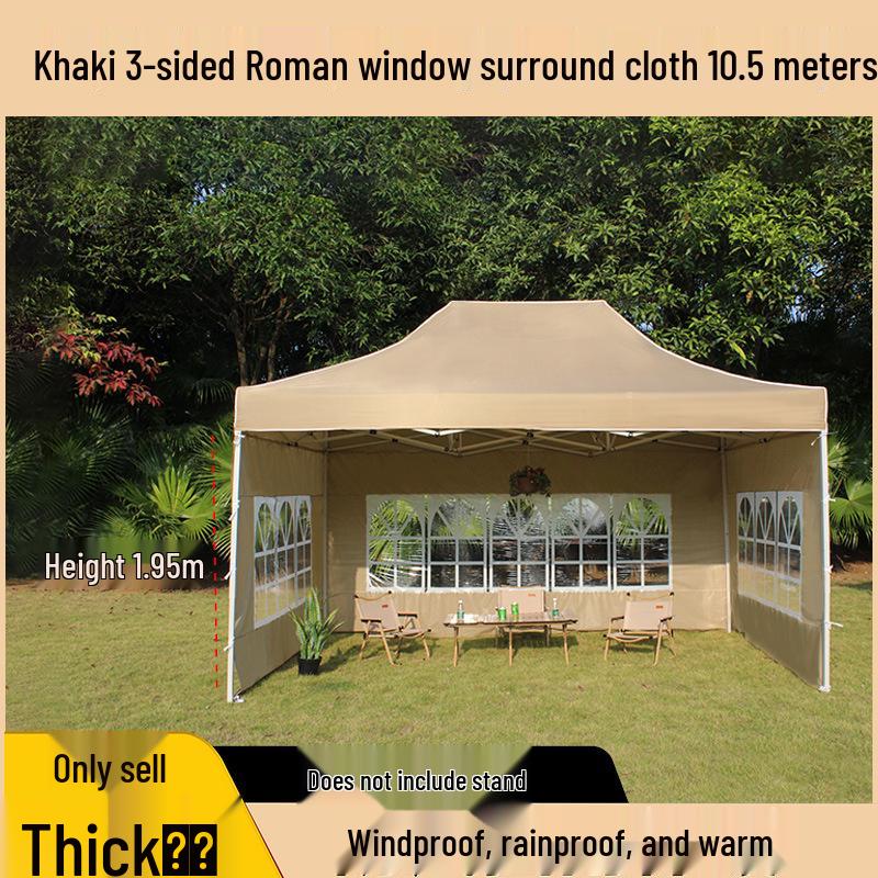 Transparent Tent Side Panel: Windproof & Waterproof Outdoor Canopy Enclosure with Thick Fabric and Durable Edging