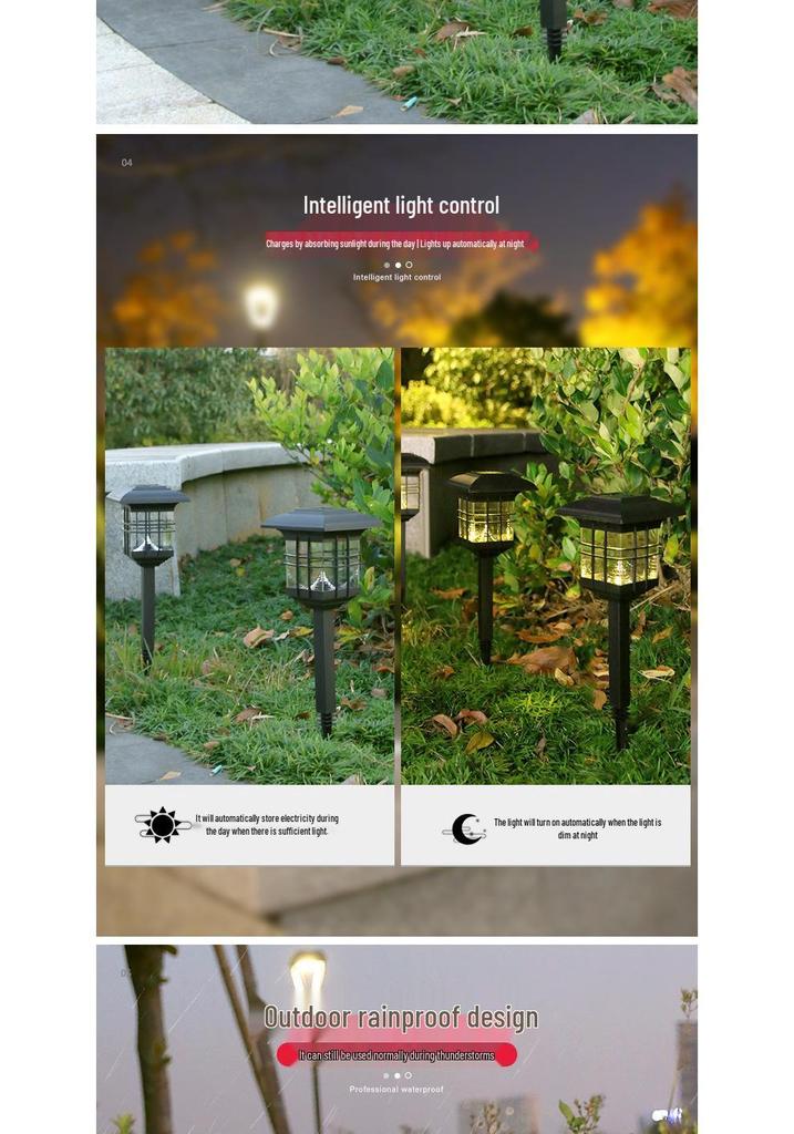 Solar Outdoor Decorative Post & Wall Light, Rainproof, Dual-Purpose for Fences, Villas, Courtyards, and Lawns