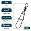 10Pcs Fishing Swivels with Locking Snap Fishing Line Hook Connectors Round Bearing Swivels Fishing Snap Fishing Swivels