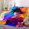 1pc Dragon Ball Z Flannel Blanket [Cozy Throw Blanket] For Sofa, Bed, Travel, Camping, Livingroom, Office, Couch, Chair, And Bed