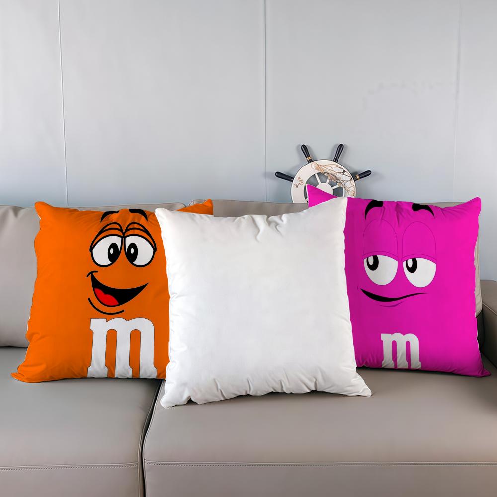 Pillow Case luxurious home office, sofa decorative Multi sized car seat cushions, pillowcases M-M&M'S C-Chocolate