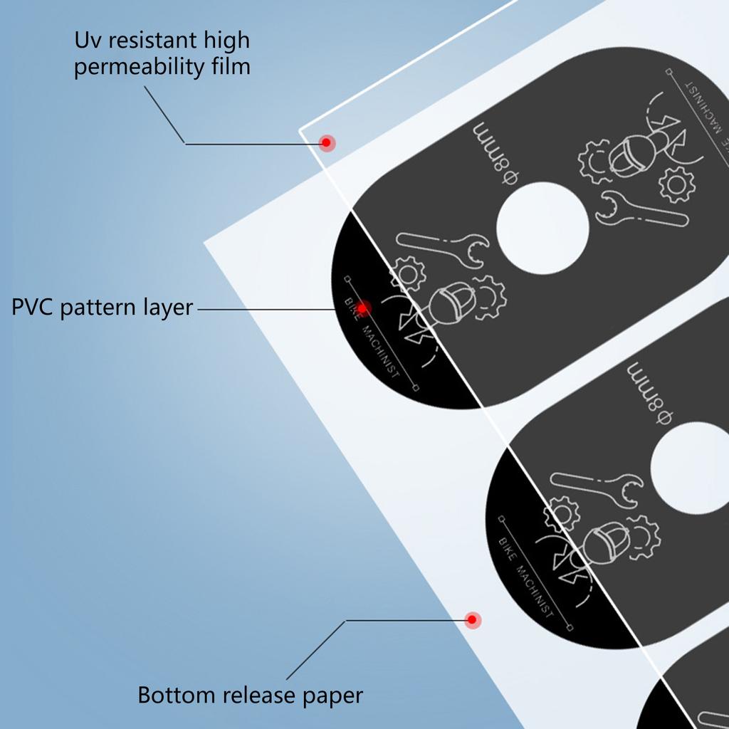 3Pcs Bicycle Tire Valve Sticker Universal Bike Valve Pad Sticker Tire Air Nozzle PVC Sticker Valve Decal Protector Cover