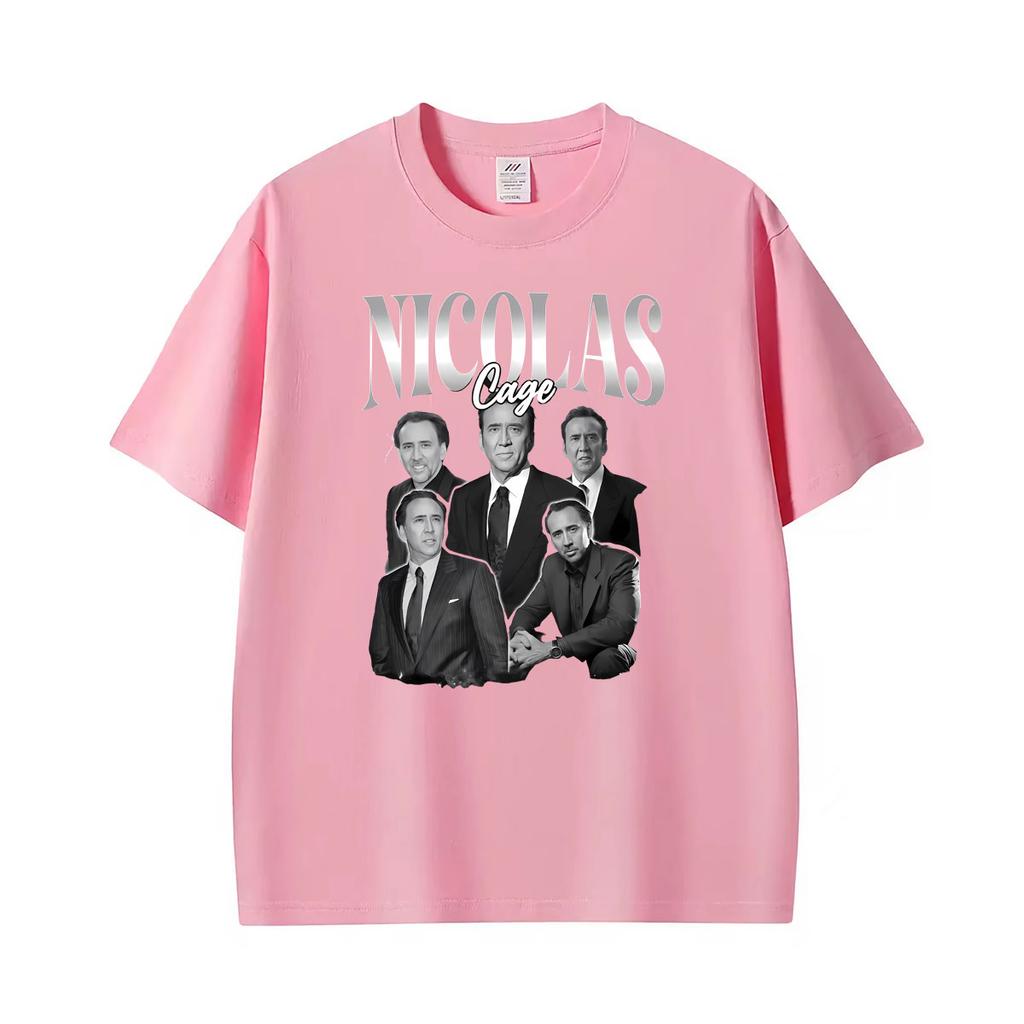 Nicolas Cage Noir Vintage Hollywood Actor T Shirt Unisexs Clothing Classic Hot Sale Short Sleeve Tshirts Fashion Comfort T Shirts