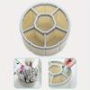 1pc 6-Grid 360° Rotating Pen Holder, Large Capacity Cute Pencil Storage Box, Desktop High-value Makeup Brush Storage Bucket