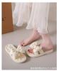 Soft-bottomed flat-bottomed slippers 2025 new non-slip skirt seaside beach bow fairy drag outside