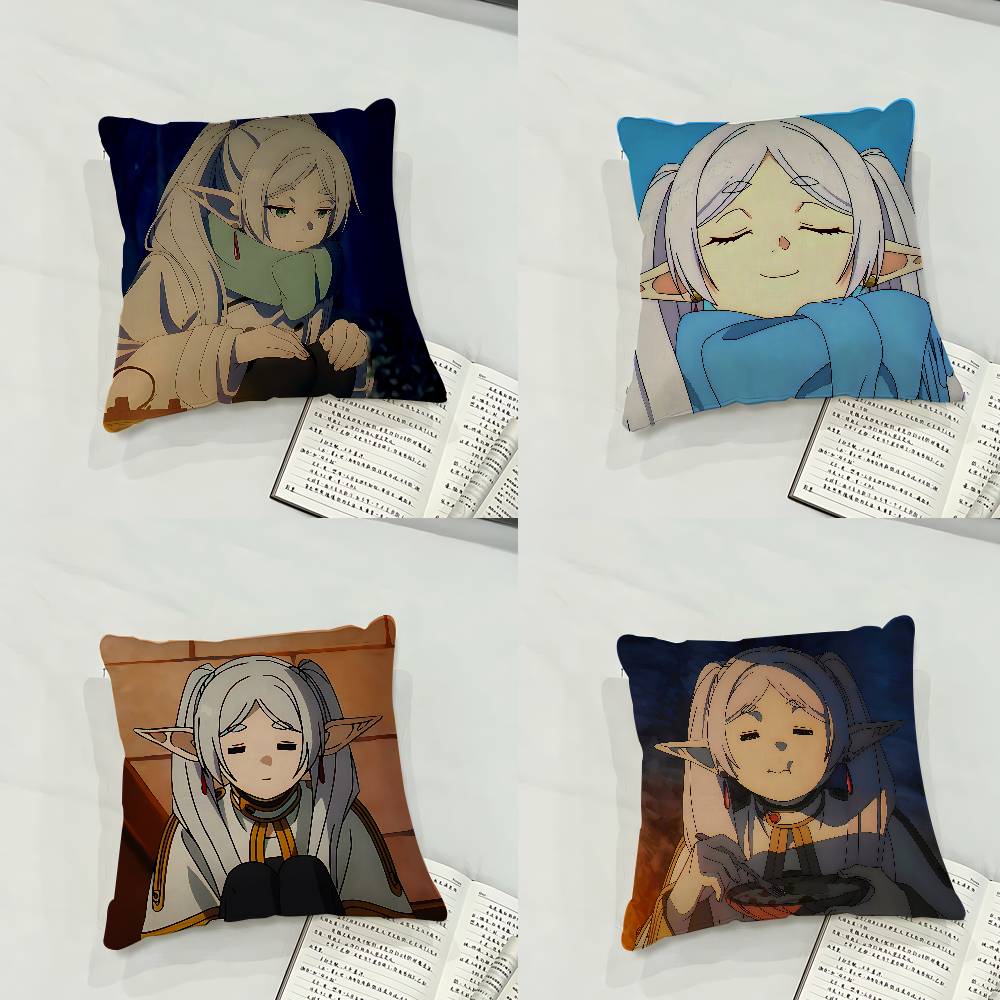 Anime F-Frieren Cute Case Plush Fabric Soft Pillowcase Double Sided Print Cushion Cover Household Gifts