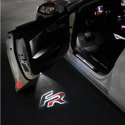 Kyzh6 2Pcs Led Emblem Car Door Light Luces Projector Lamps Accessories For MK1 2005 2006 FR Alhambra Leon
