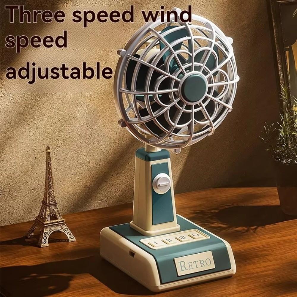 Rechargeable Battery Handheld Fan 3-Speed Settings Mini Fan New Retro USB Fan  Summer Use