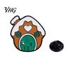 Holiday Party Favors Christmas Cartoon Enamel Brooch, Santa Claus Elk Snowman Tree Badge Pin, Scarves Decorative Pins Bags Clothes Accessory