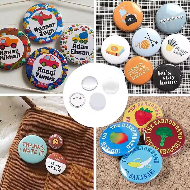 25-50Set/Lot 37mm Size Metal Badge Part DIY Blank Badge Accessories Badge Pin Button Maker Creative Art Craft Material Props ZYF