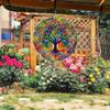 Vibrant 2D Flat Tree of Life Wind Spinner - 8-Inch Multicolor Outdoor Garden Decor, Durable Plastic Windmill for Patio, Lawn & Yard, No Electricity