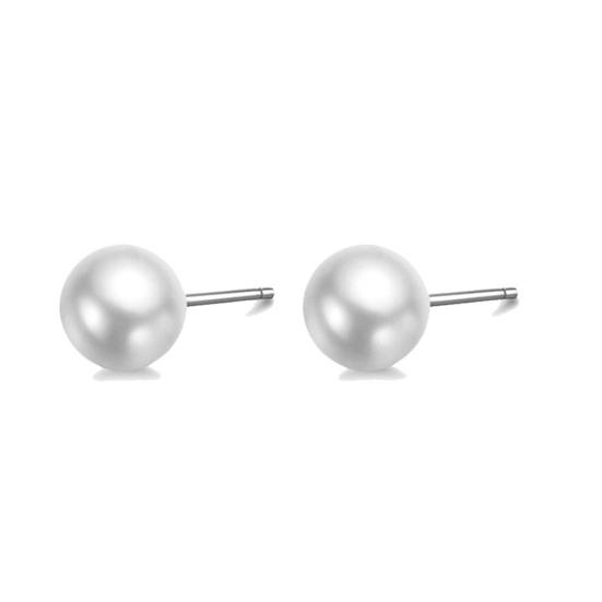 Yousheng 1 Set Women Jewelry Set Faux Pearl Polished Contrast Color Opening Rhinestone Body Decoration Adjustable Ear Stud Clavicle Necklace Jewelry