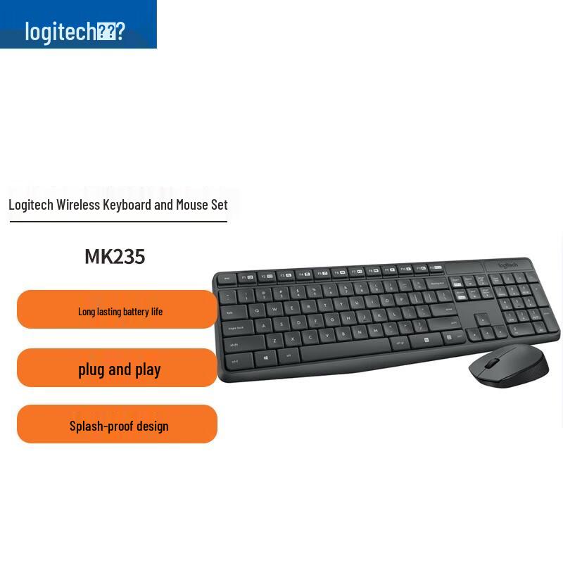 

Logitech MK235 Wireless Keyboard and Mouse Combo