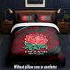 Set Biancheria da Letto Design Rugby Inghilterra 1 Copripiumino + 2 Federe Morbido Traspirante Biancheria da Letto per la Casa