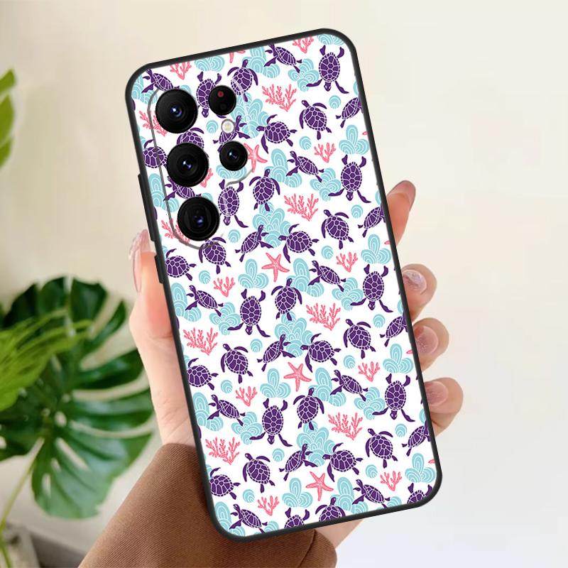 Sea Turtle Soft Case For Samsung Galaxy S25 S21 S22 S23 S24 Ultra S9 S10 Plus S20 FE S24 FE Phone Cover