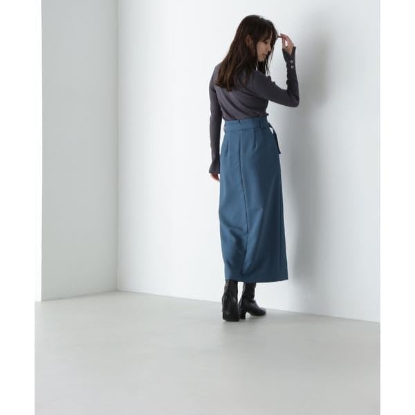 Natural Beauty Basic Eyelet Cuff Rib Knit Blue Women's Sweater,