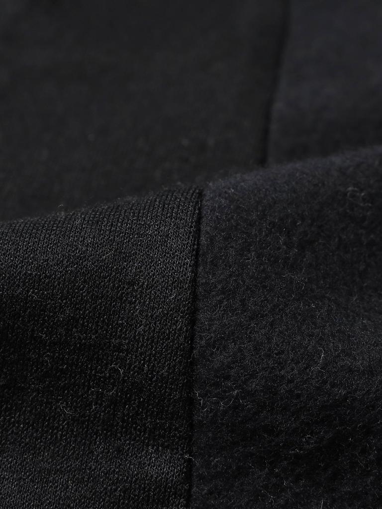 Beams Heart Women's Knit Dress with Mixed Material Cut, Black, One Size