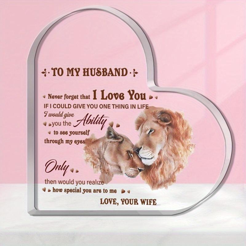 Romantic Husband Plaque - Heartfelt Desktop Gift for Home & Office