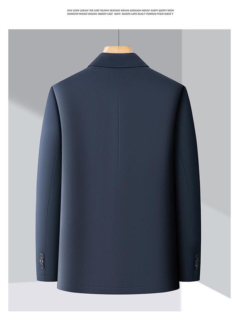 Counter Men's Mid-Age Business Casual Lightweight Warm Down Jacket with Turn-Down Collar