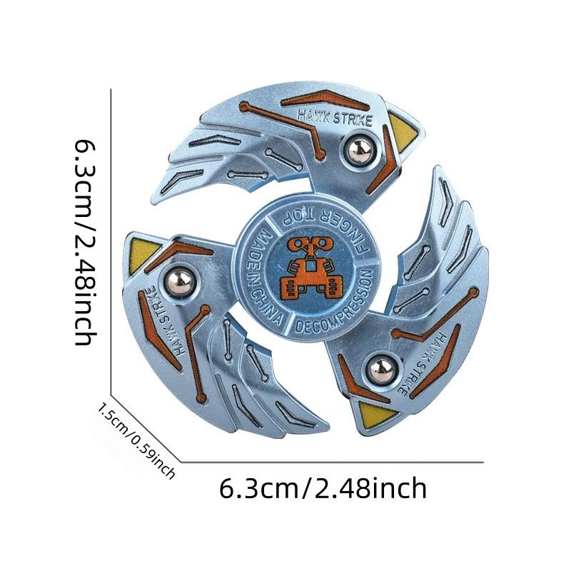 All-Metal Three-Blade Fingertip Spinner, High Stability, Silent Rotation, Stress-Relief Edc Toy, Multiple Colors Available, Office De