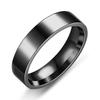 6mm Trendy Stainless Steel Black Rings for Women And Men Fashion Wedding  Wholesale Charm