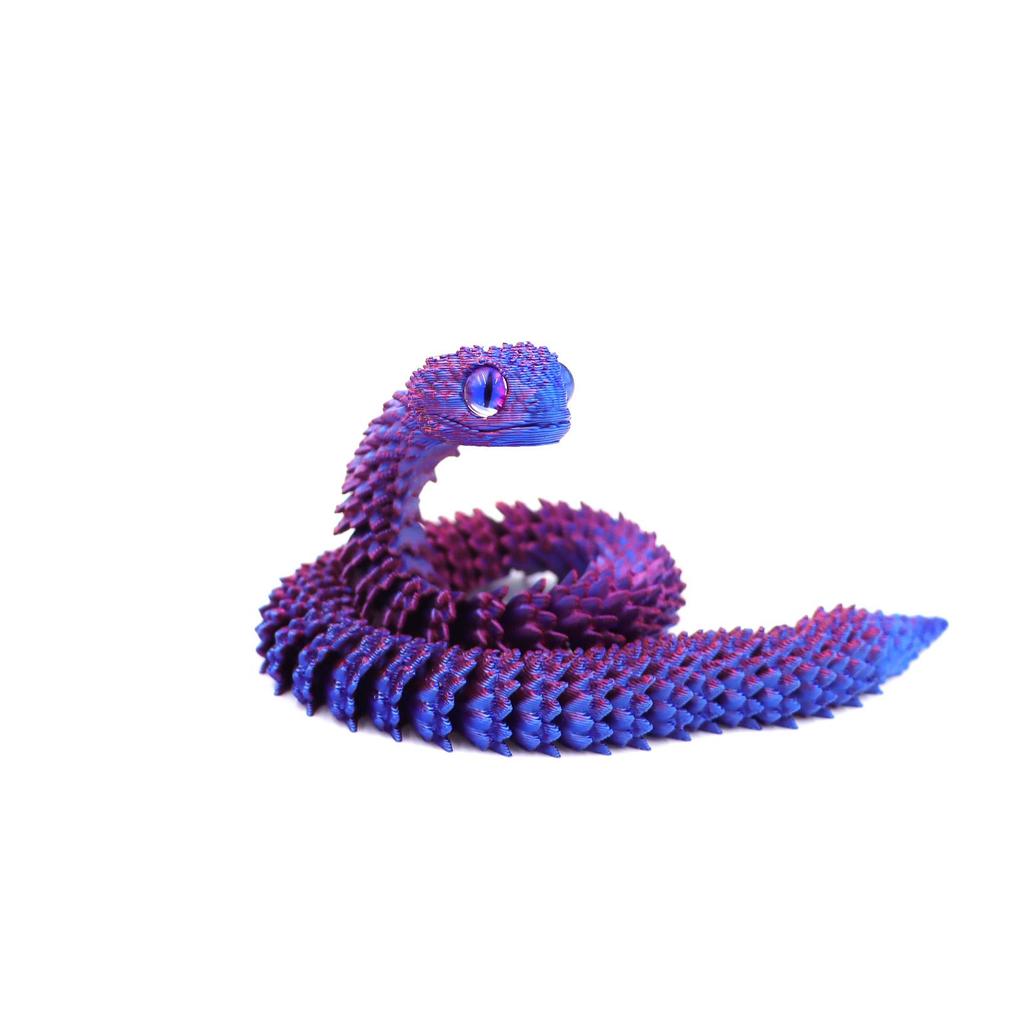 Viper 3D Printed Snake Toy - Creative Animal Model Blind Box for Kids