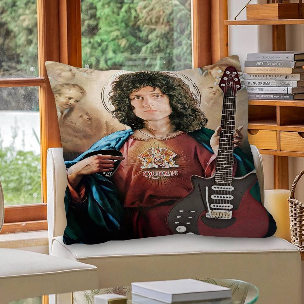 Classic Band Queen F-Freddie Mercury Personalized picture text home decorative pillows Household Gifts 45x45cm