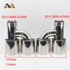 Car Accessories Stainless Steel H Type Double Outlet 101mm 114mm Straight Side Exhaust Pipe Tail Throat