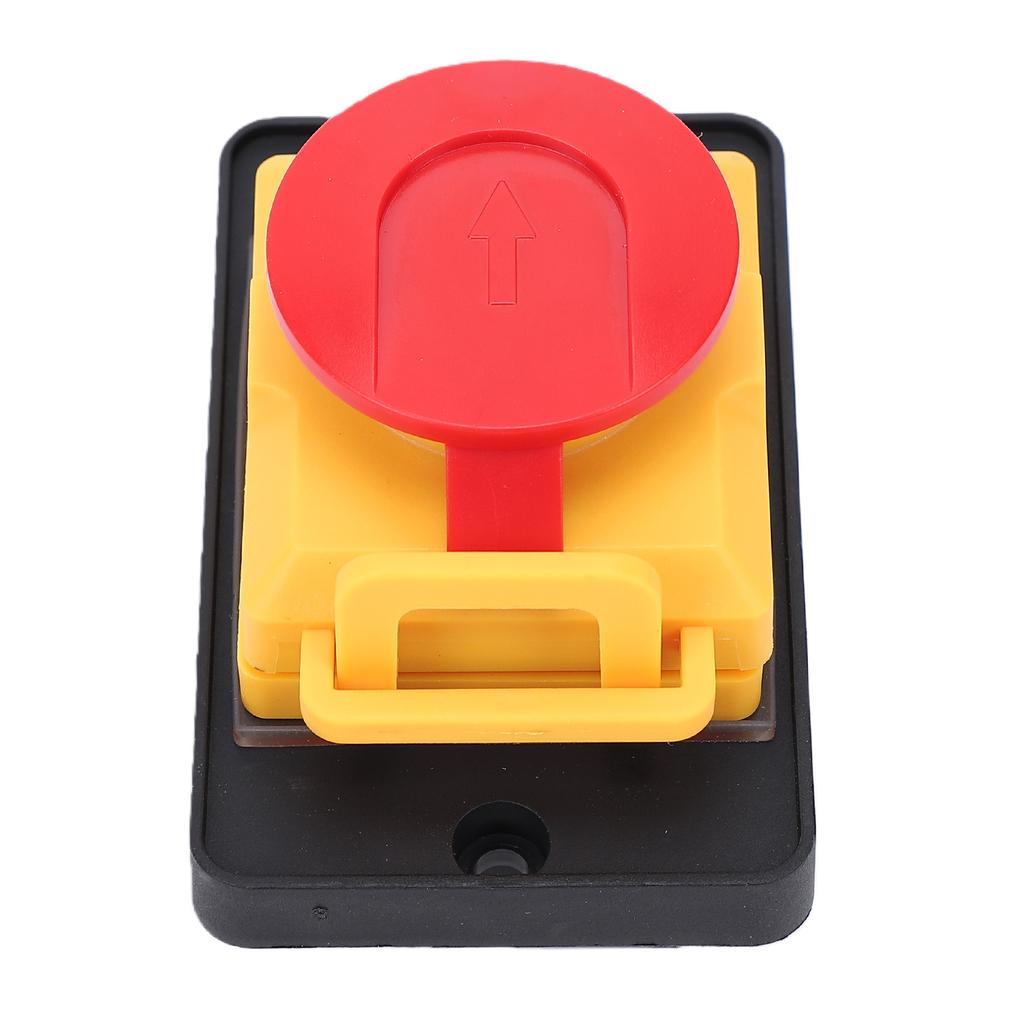 16A 4 Pin Electromagnetic Switch Emergency Stop Push Button Switch for Electrical Panel Power Tool Woodworking Machine