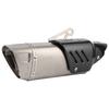 Motorcycle Exhaust Tip Rear Muffler Tailpipe Carbon Fiber Style Stainless Steel W Cover