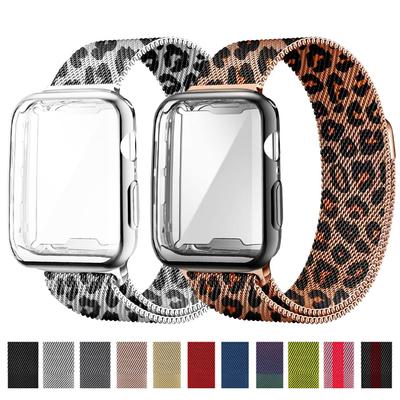 Watch Case+strap for Apple Watch Ultra 2 49mm Band 44mm 45mm 40mm 41mm Milanese Loop Bracelet Correas Iwatch Series 9 8 7 6 SE 5