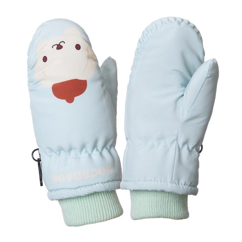 Samt-Skihandschuhe: Rutschfest, Warm und Dick für Kinder im Alter von 2-5 Jahren