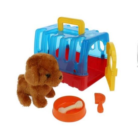 Dog Outing Carrier Pet Play Toy Dog Plush Toy Carrier Case - - - синий