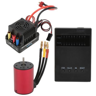 S3650 4300KV Brushless Motor 60A Brushless ESC Programmer Card Combo Set for 1 10 RC Car