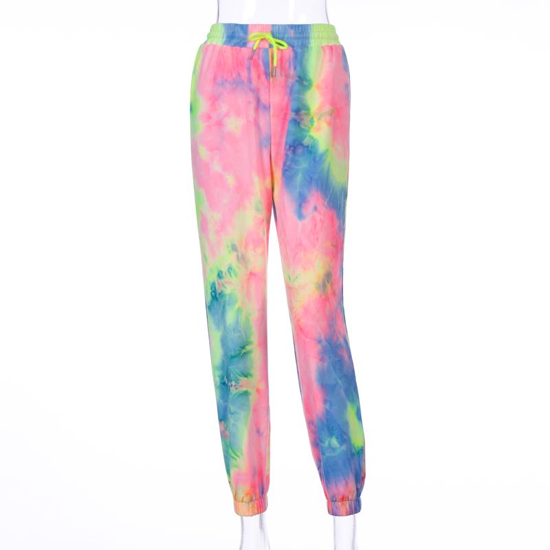 Buy Neon Tie Dye Print Joggers Women 
