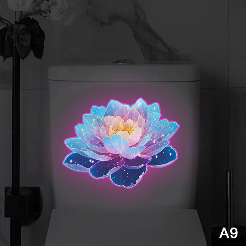 

Светящаяся в темноте наклейка на унитаз, самоклеящаяся, съемная, наклейка на окна, стену, декор для дома, наклейка на машину, светится ночью A9