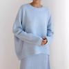 Autumn Bestseller Women's Knit Sweater Crew Neck Solid Loose Wool Pullover