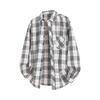 Men S Plaid Loose Drop Shoulder Long Sleeve Casual Shirt Plus Size