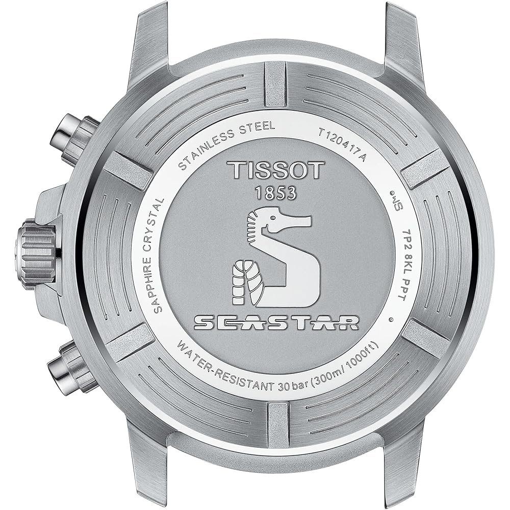 Hodinky Tissot Seastar 1000 Chronograph, Pánské, Modrý ciferník, Gumový řemínek, T1204171704100