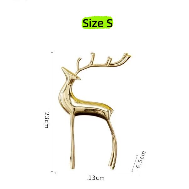 

Скандинавская Роскошная Фигурка Оленя – Современное Латунное Украшение для Гостиной Домашний Декор S
