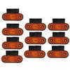 A48M-Professional 10PCS 24V LED Car Truck Side Marker Lights Turn Signal Lamp Rear Tail Light for Pickup Trailer Caravan Bus Boa