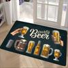 "Party Beer" Mug Barrel Print Doormat, Polyester Durable Easy-Clean Non-Slip Rug for Multi-Room Multi-Holiday Decor