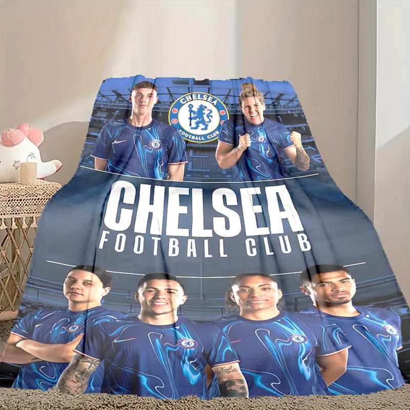 Chelsea FC Blanket Lightweight Print Throw Blanket For Couch, Bed, Car, A Heartfelt Gift for Your Family and Friends