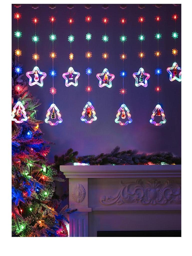 LED Flashing Curtain Lights for Christmas – Indoor Decorative Atmosphere Lighting